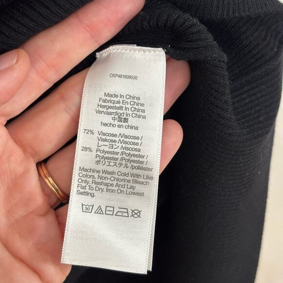 Madewell Long-Sleeve Knit Midi Dress in Black - Size XL - Picture 5 of 6